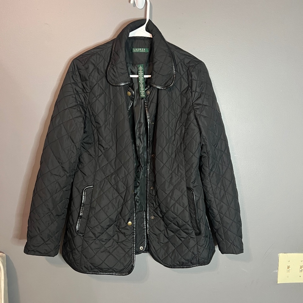 Lauren Ralph Lauren Women's Black Puffer Coat Jacket Size Small